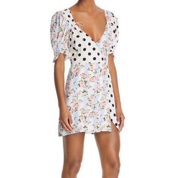 For Love And Lemons Dresses & Skirts - NWT For love & lemons Savannah Wrap Mini Dress
